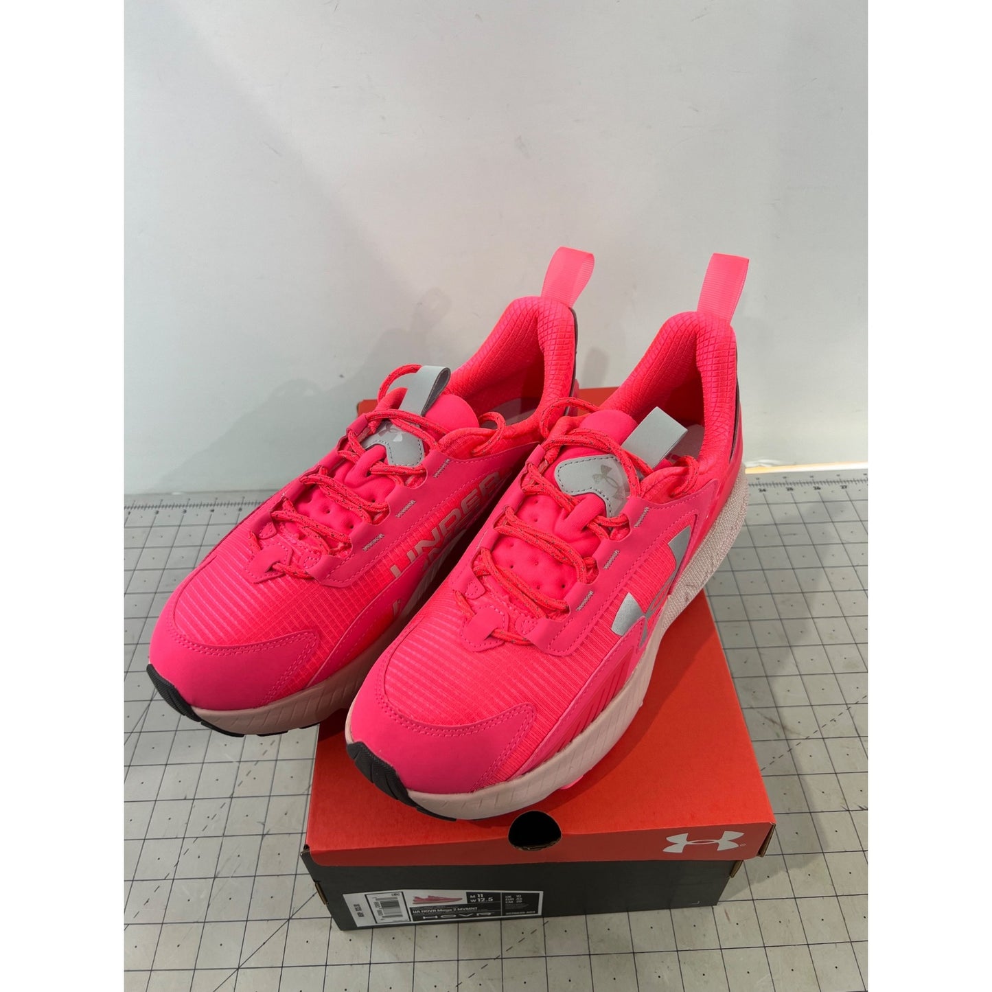 Under Armour Men's HOVR Mega 2 Movement Running Shoes Reflective Pink Sz. 11 New