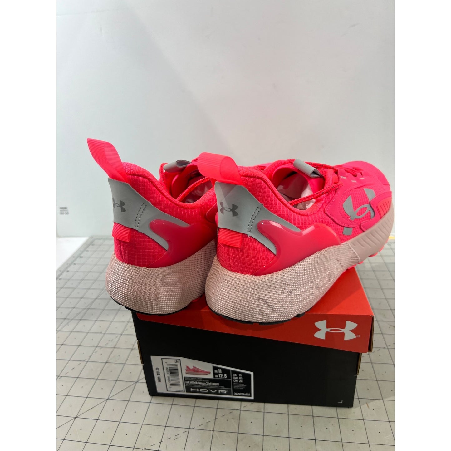 Under Armour Men's HOVR Mega 2 Movement Running Shoes Reflective Pink Sz. 11 New