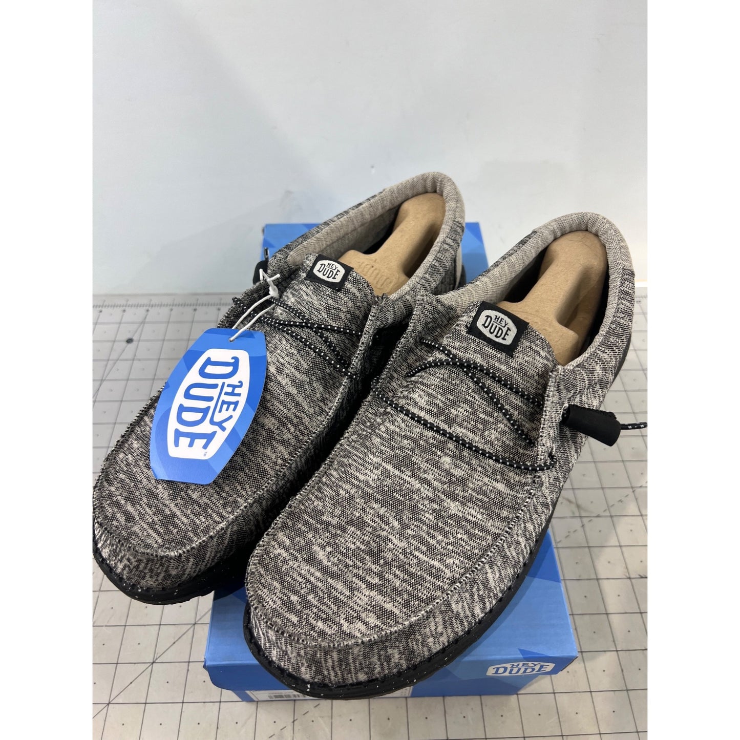 Heydude Men's Wally Casual Shoes (Sport Knit Dark Grey)  Size 13 New