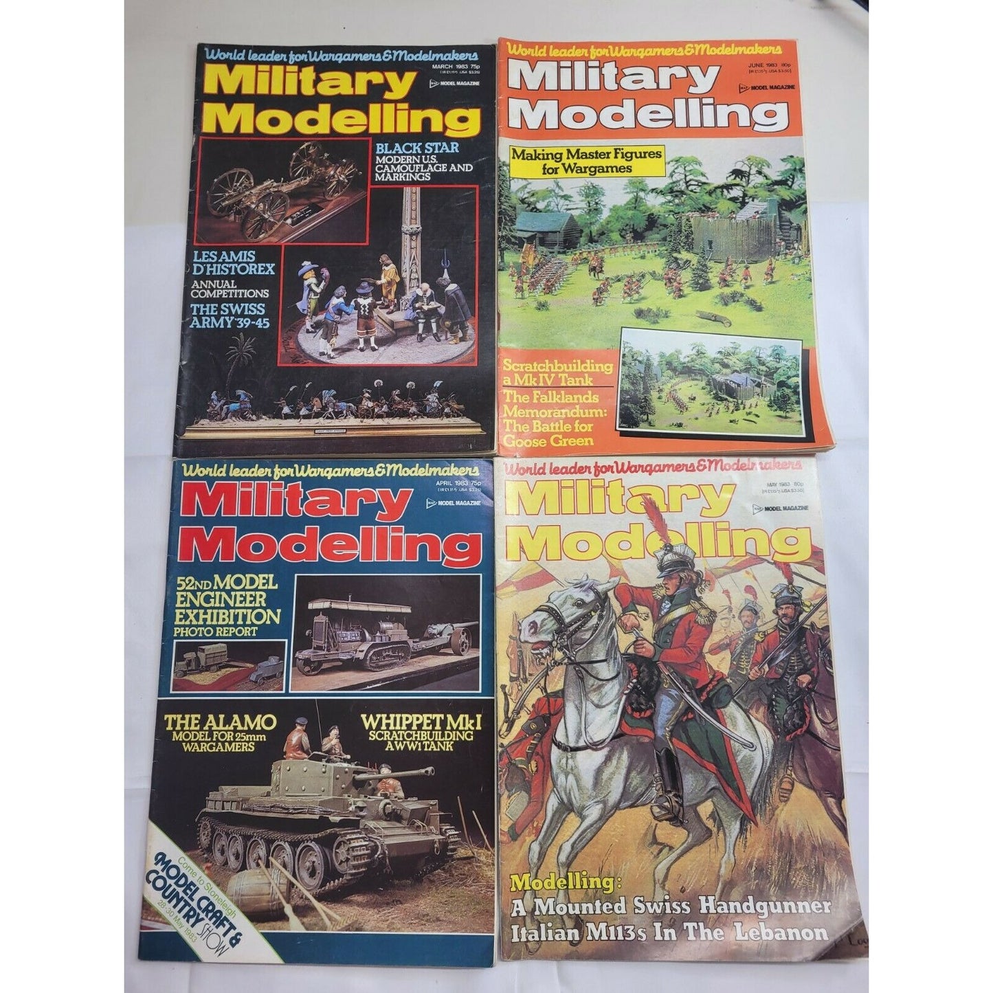 Vintage Military Modelling Magazines 1983 Collection for Wargamers & Model Makers