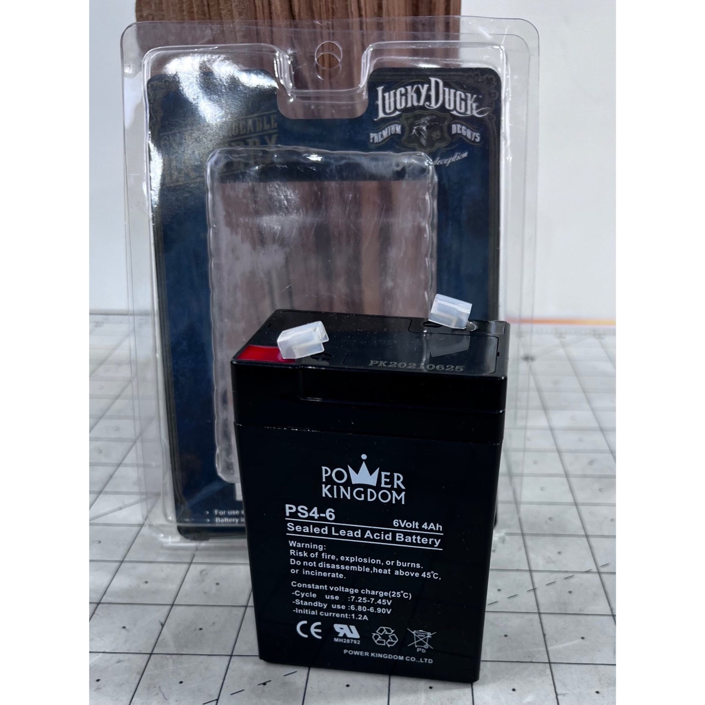 Lucky Duck 6 Volt Rechargeable Battery Sealed Lead Acid Battery Rechargeable 4Ah