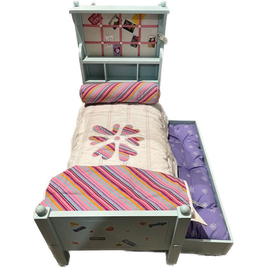 American Girl Bouquet Trundle Bed With Bedding & Stickers NIB New Retired