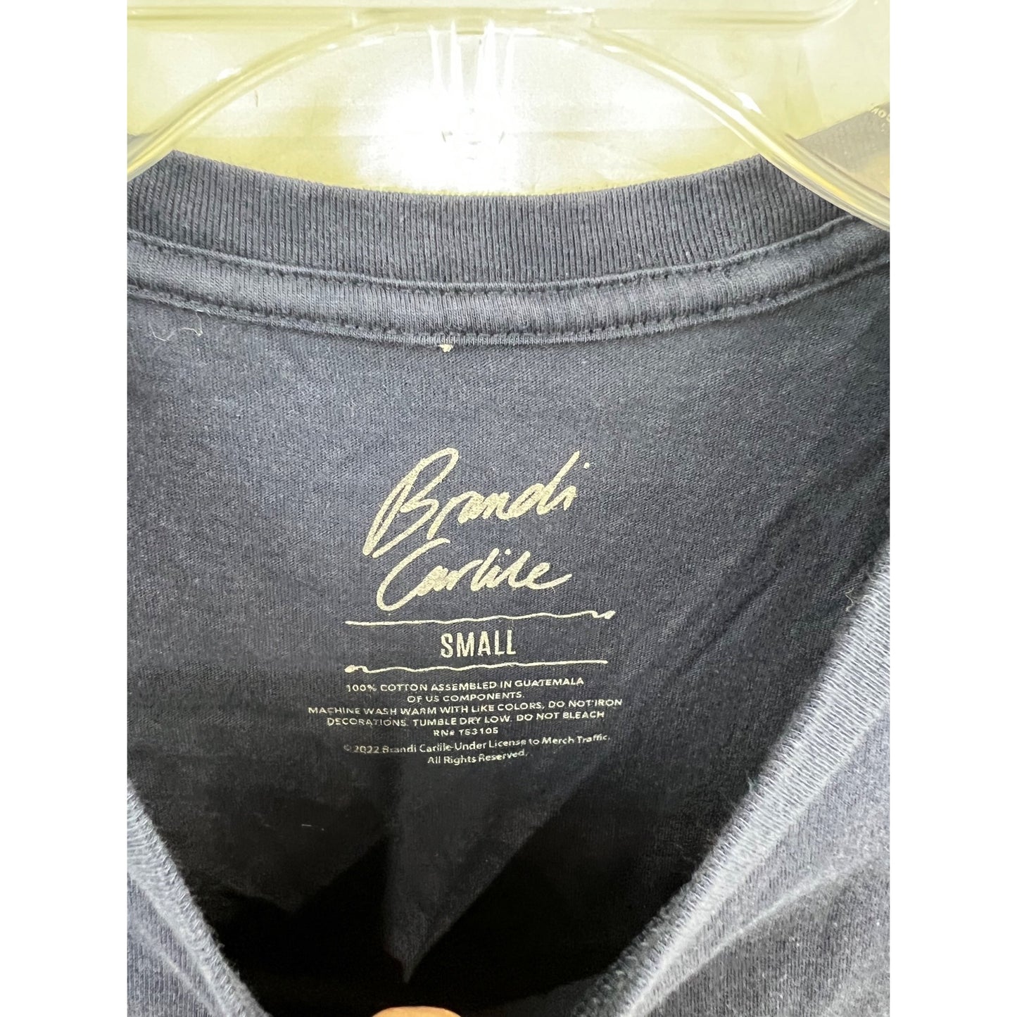 Brandi Carlile Navy Blue T-Shirt Women’s Sz. S “You and Me on the Rock” 2022