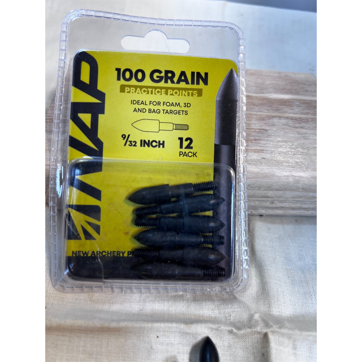 NAP 100 Grain Practice Points 9/32 Inch 12 Pack For Archery Target Practice