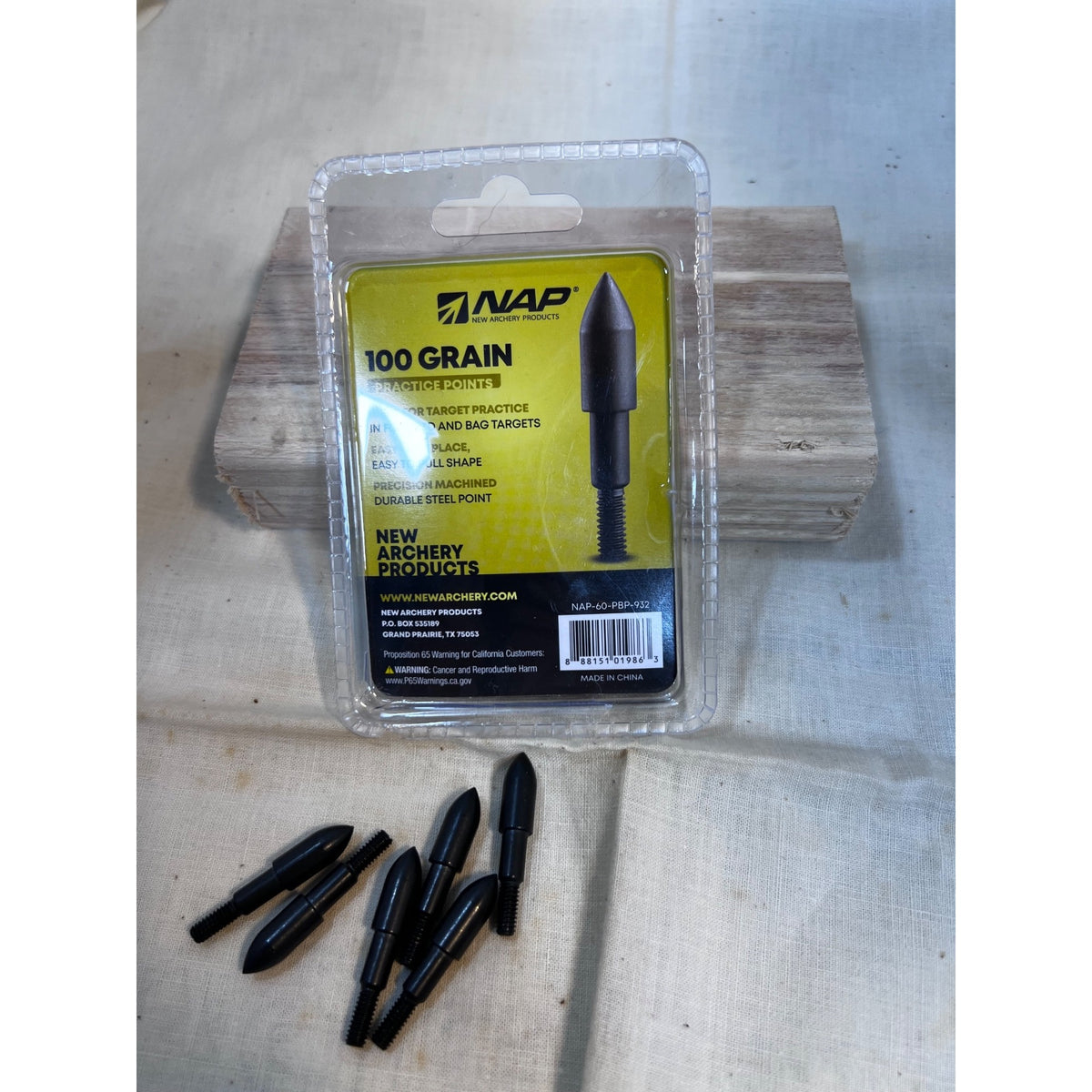 NAP 100 Grain Practice Points 9/32 Inch 12 Pack For Archery Target Practice