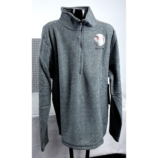 Killik Long Sleeve 1/4 Zip Charcoal Heather Pullover Men's Essential Sz. L NEW~~~~