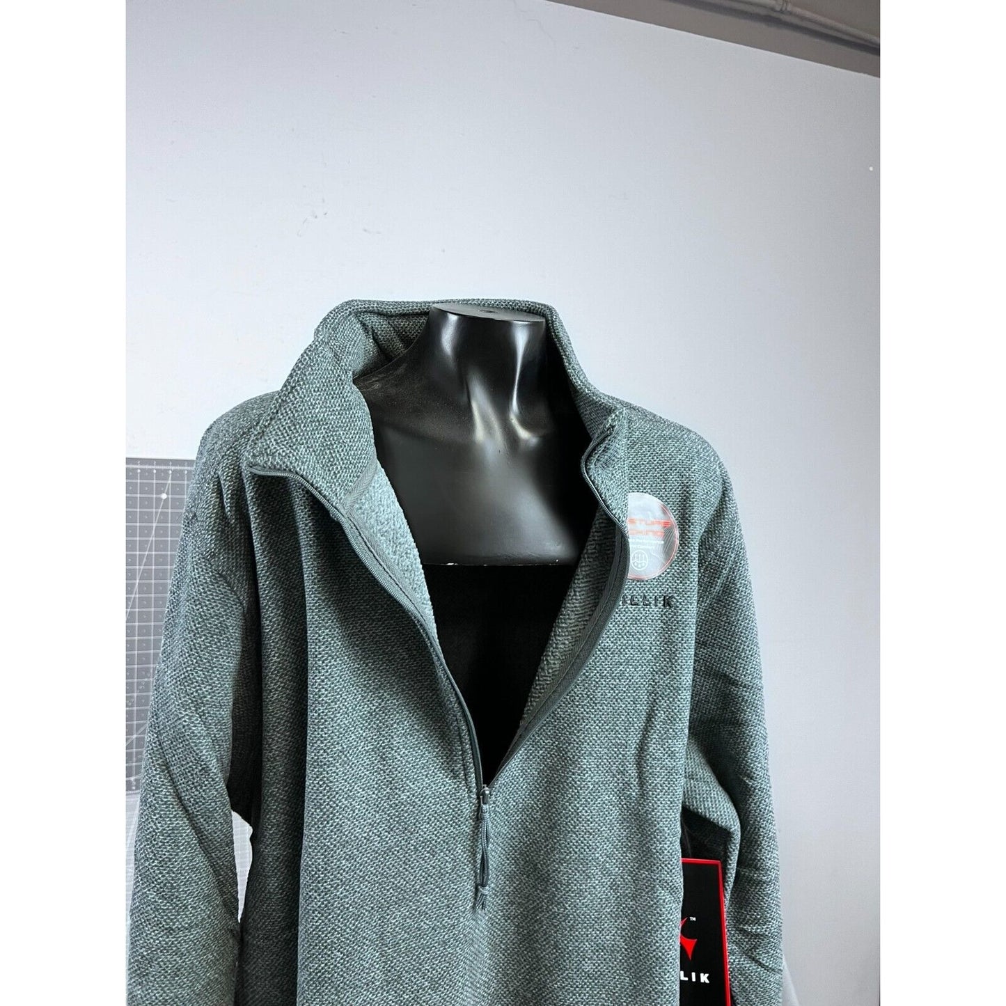 Killik Long Sleeve 1/4 Zip Charcoal Heather Pullover Men's Essential Sz. L NEW~~~~