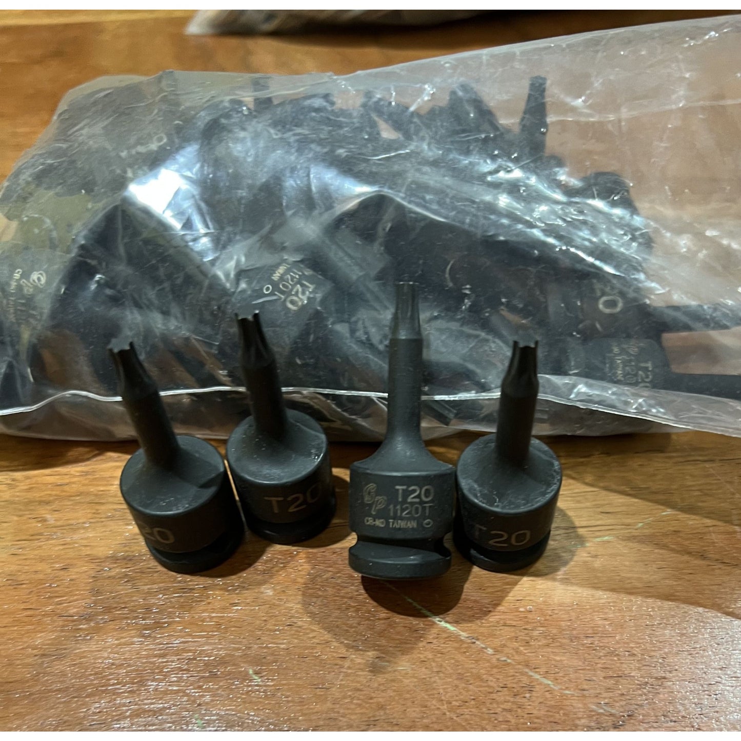 Grey GP 1120T T20 3/8" Drive Internal Star Impact Driver Sockets  Lot Of 4