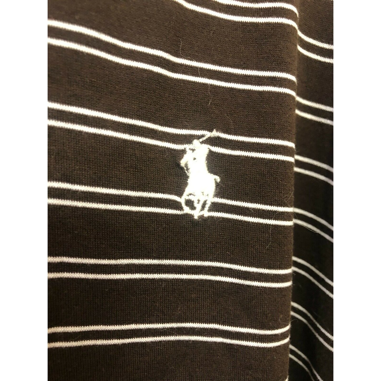 Ralph Lauren Polo Golf Men's Shirt Brown & Cream Stripe 100% Cotton XL