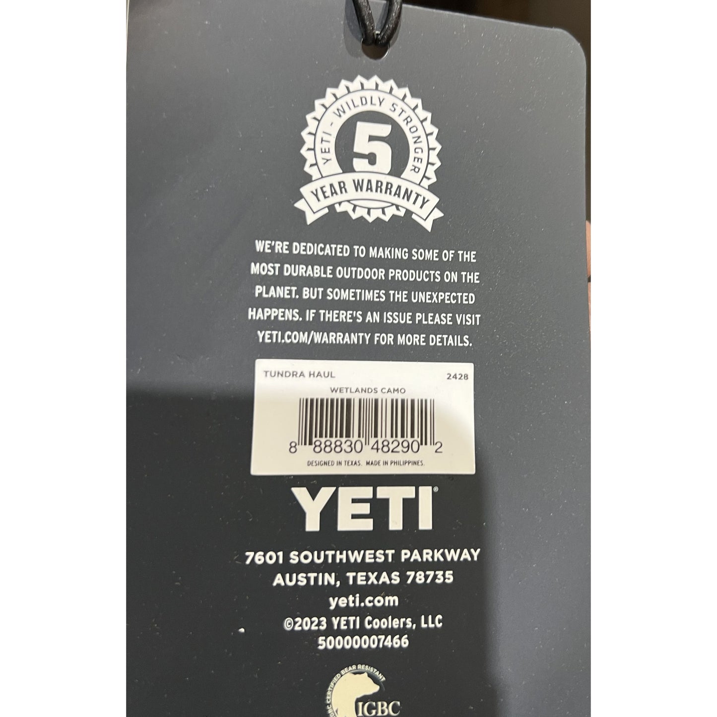 YETI Tundra Wetlands Haul Wheeled Cooler New Display Model Frogskin~~