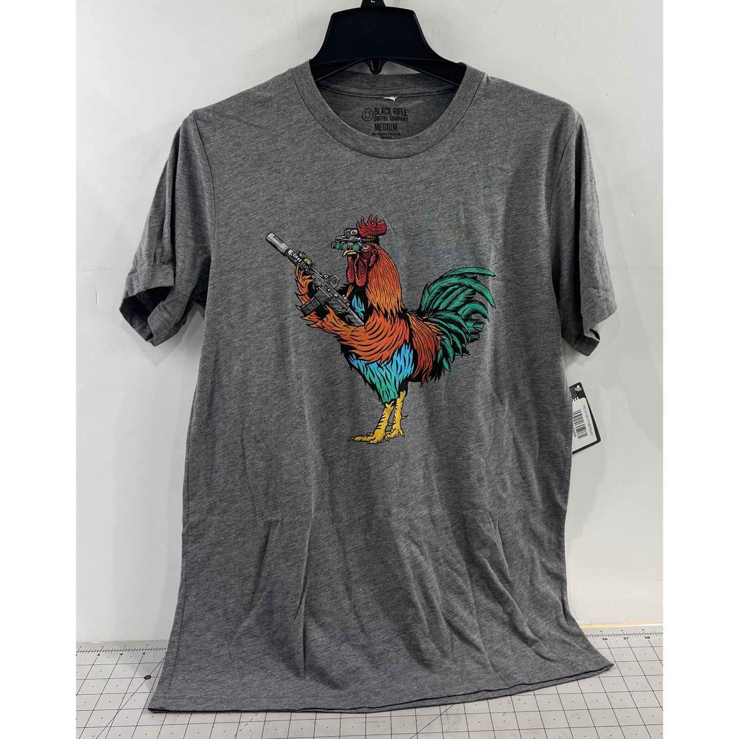 Black Rifle Coffee Company Tacticock Short Sleeve Casual Shirt Grey Men’s Sz. M