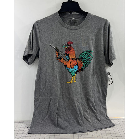 Black Rifle Coffee Company Tacticock Short Sleeve Casual Shirt Grey Men’s Sz. M