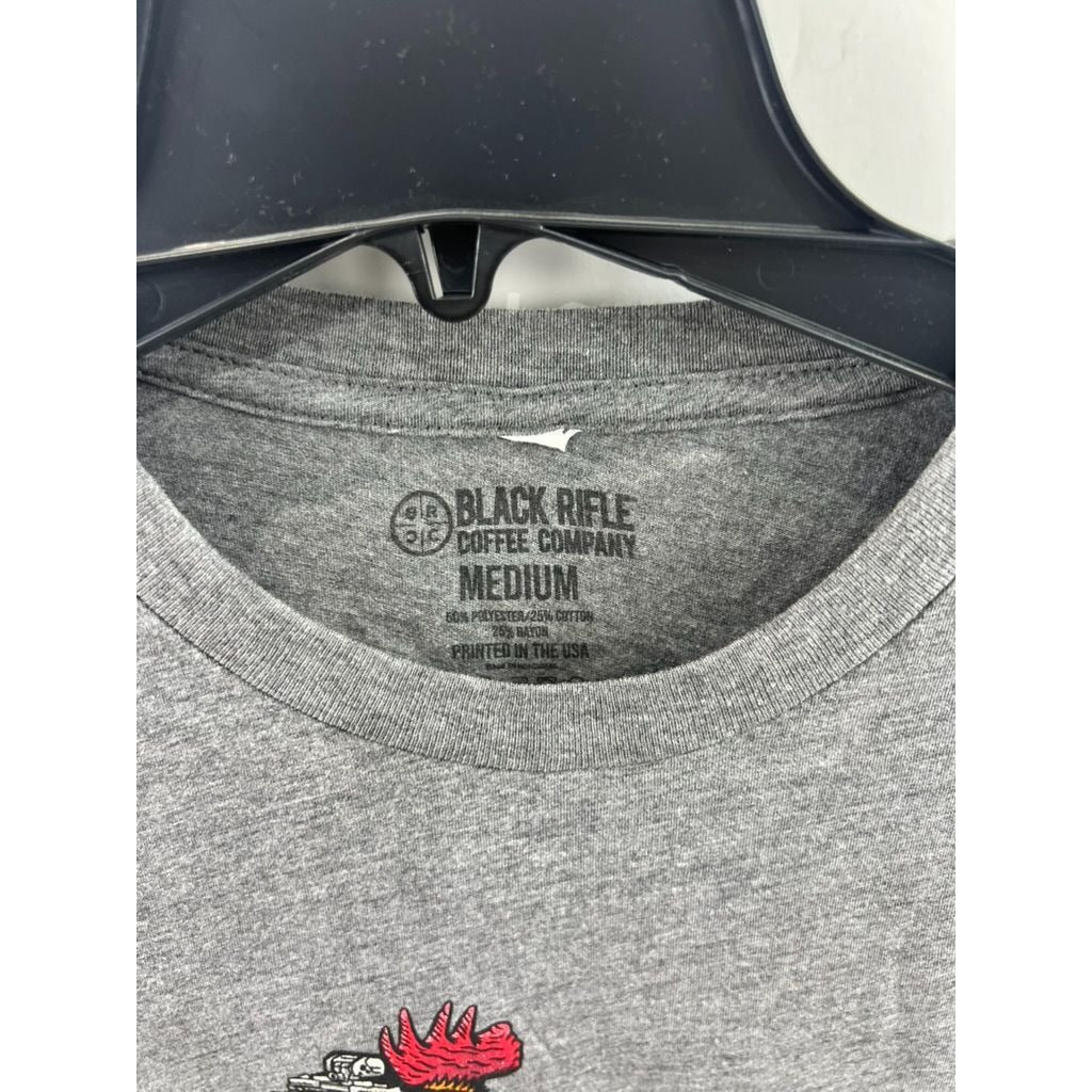 Black Rifle Coffee Company Tacticock Short Sleeve Casual Shirt Grey Men’s Sz. M