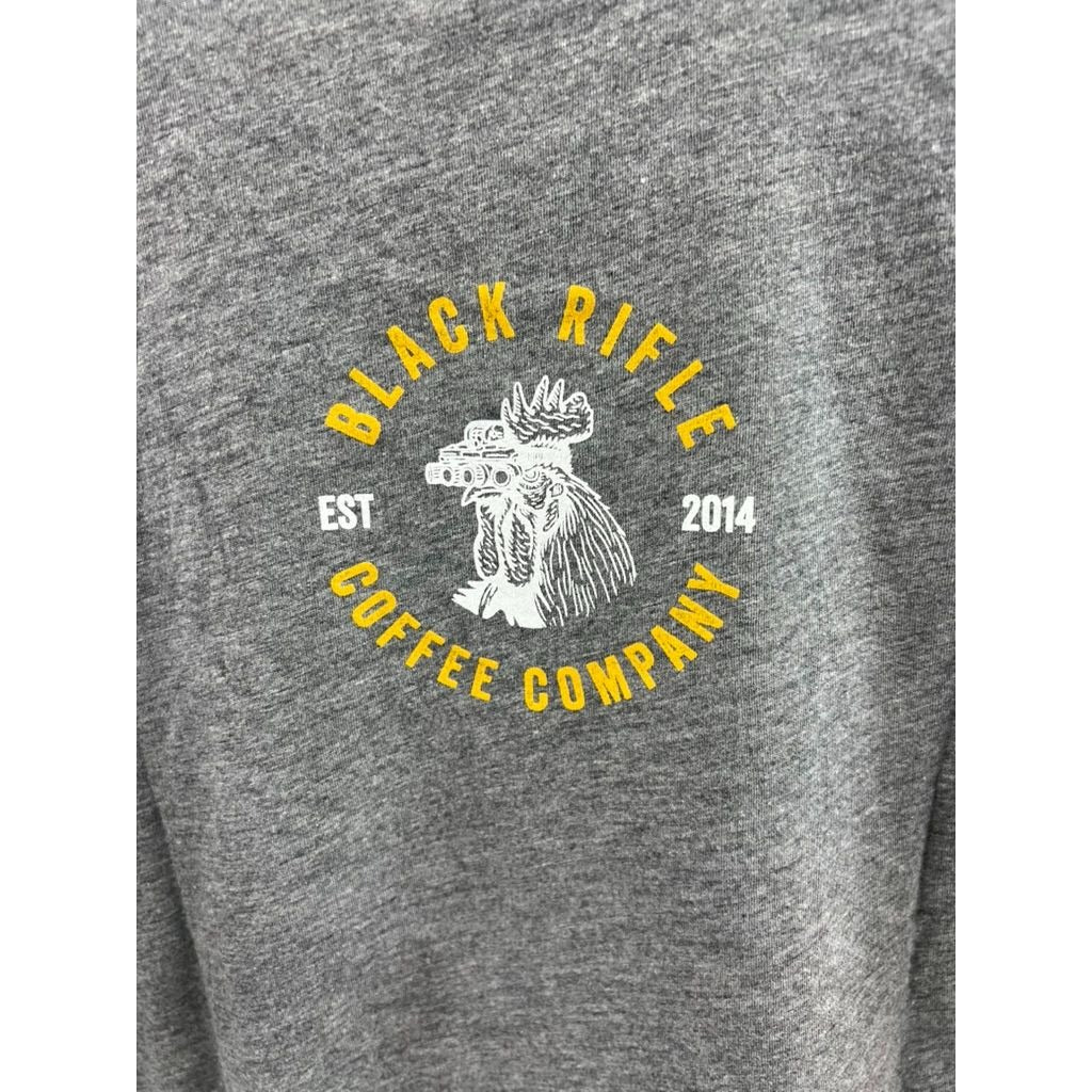 Black Rifle Coffee Company Tacticock Short Sleeve Casual Shirt Grey Men’s Sz. M
