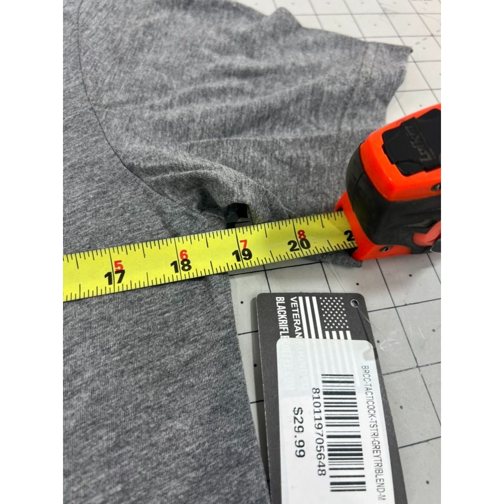 Black Rifle Coffee Company Tacticock Short Sleeve Casual Shirt Grey Men’s Sz. M