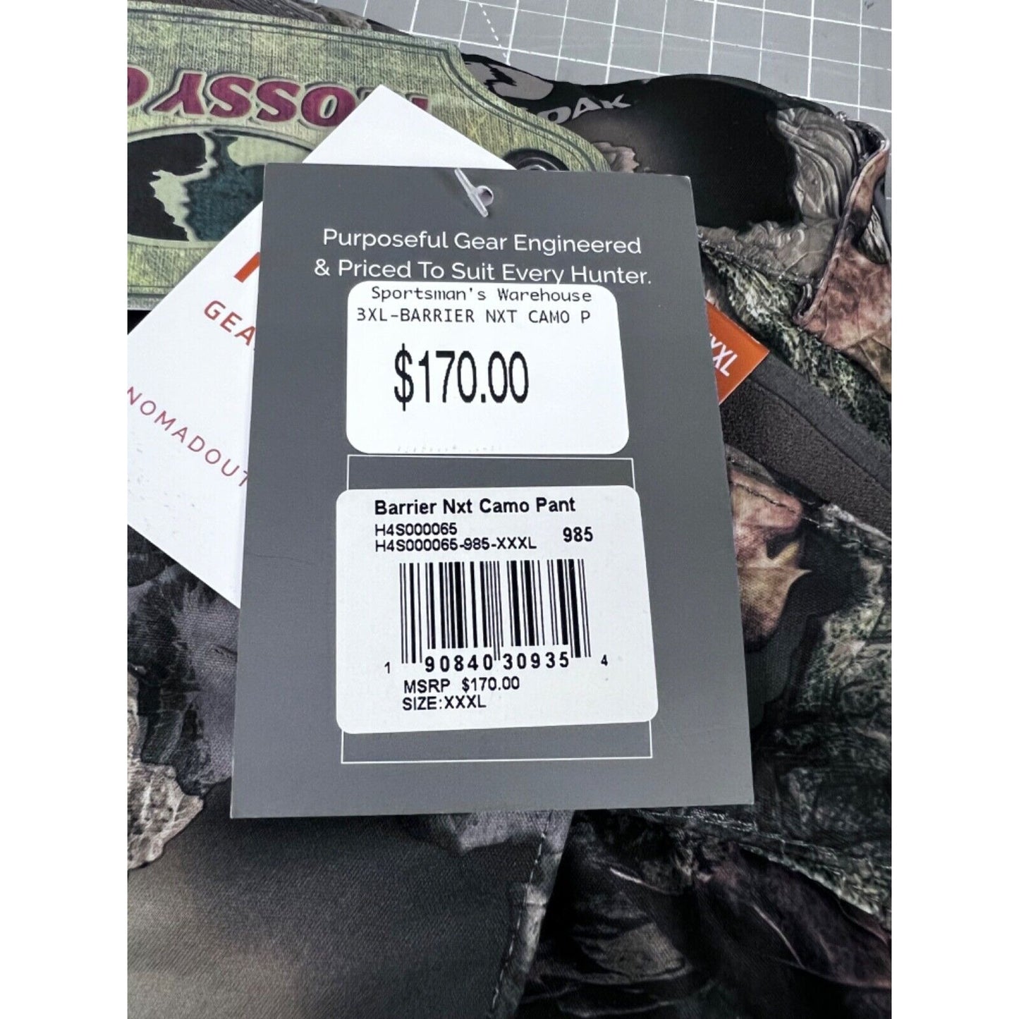 Nomad Mossy Oak Hunting Barrier Nxt Camo Pants Men's 3XL XXXL New