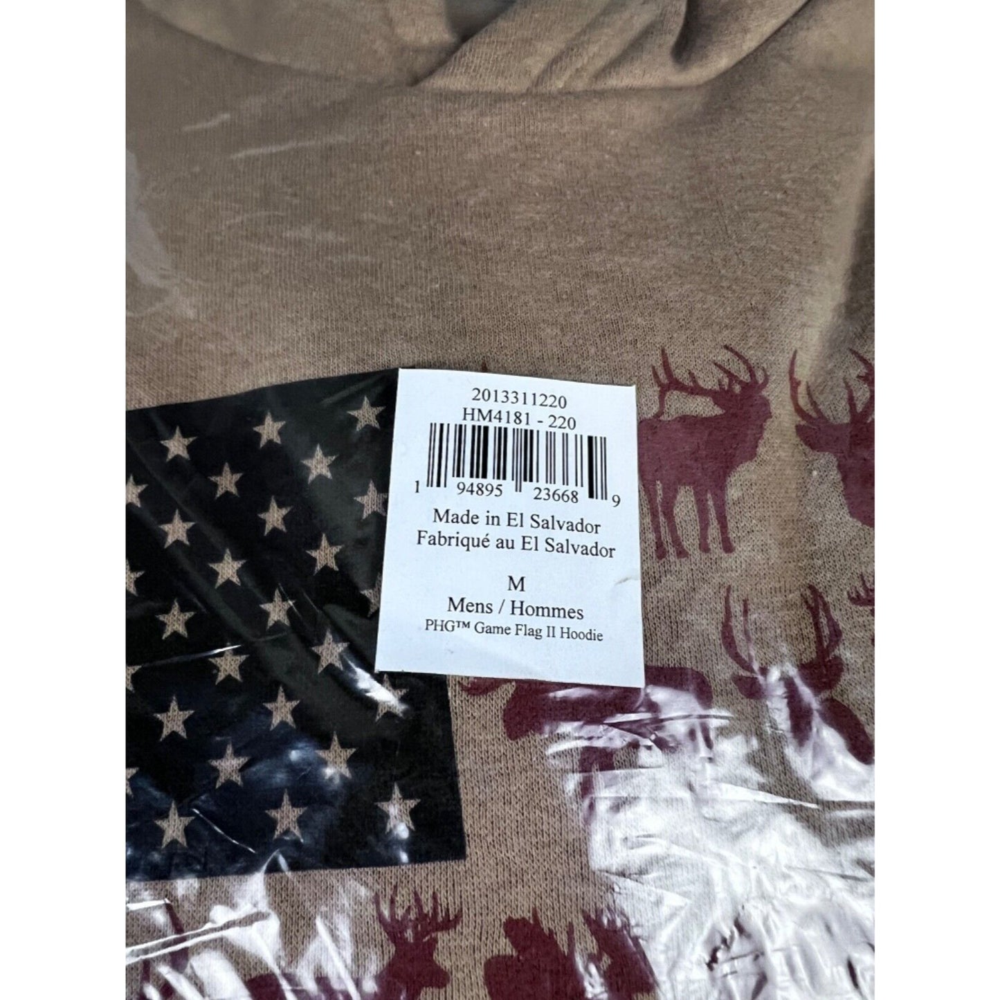 Columbia Men's PHG Game Flag II Hoodie, Sahara/Cordovan Big Game Flag Sz. M