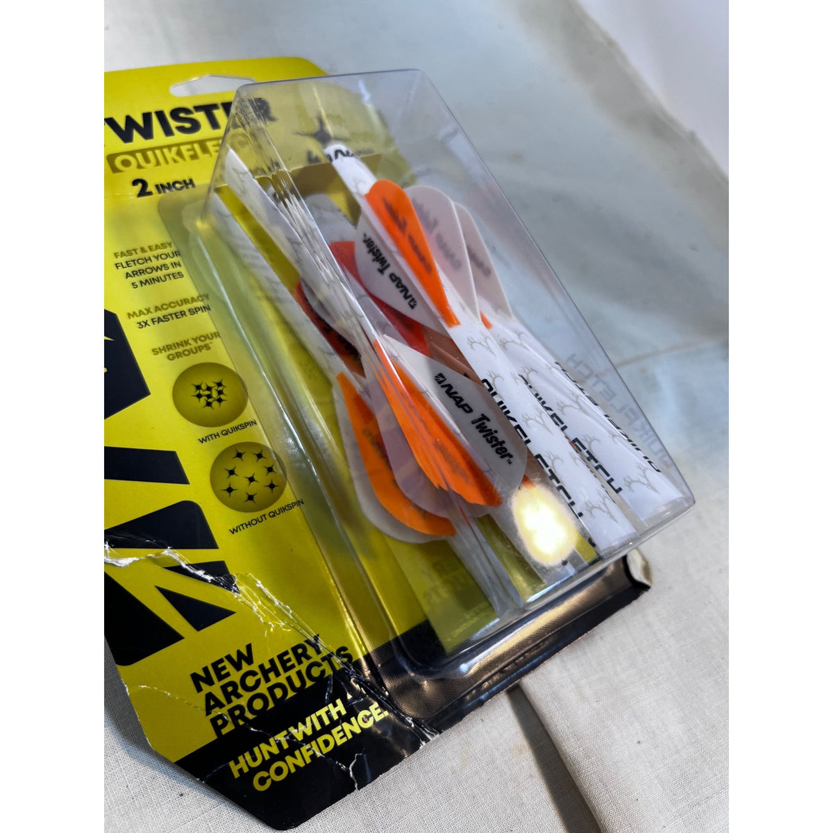 NAP Twister Quikfletch 2 Inch 6-Pack Archery Fletching 4-Fletch Shrink Wrap New
