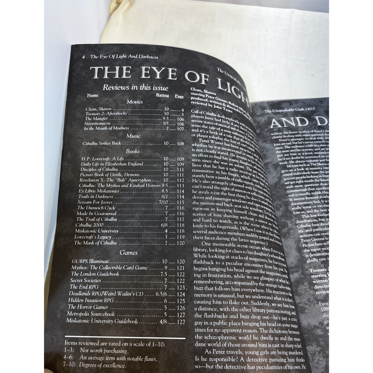 The Unspeakable Oath Issue 14/15 Call Of Cthulhu Horror RPG Pagan Publishing