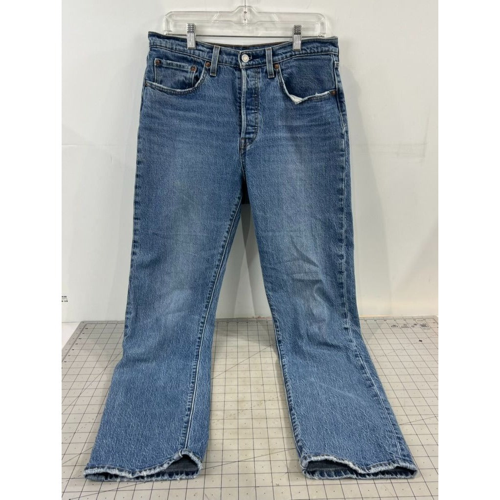 Levi's 501's Men's Naturally  Distressed Jeans W30 L32 Button Fly Denim