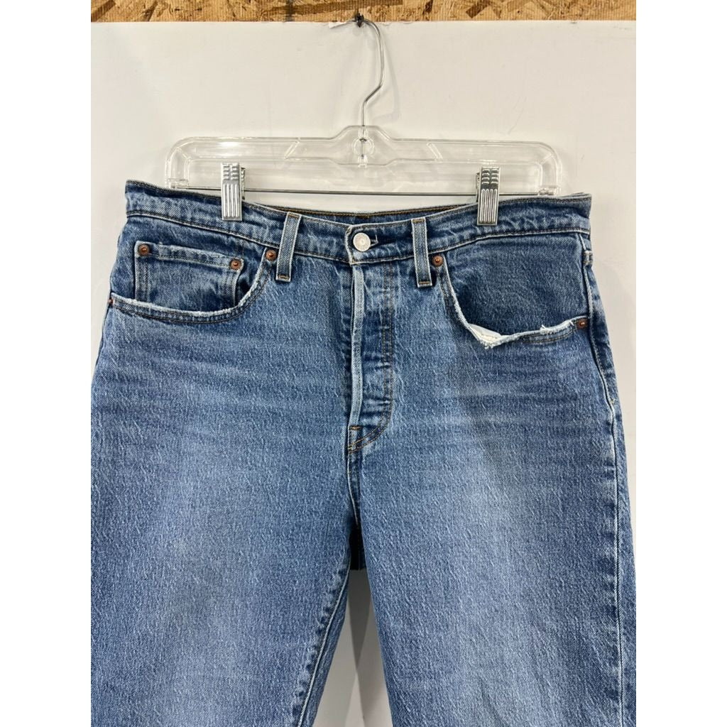 Levi's 501's Men's Naturally  Distressed Jeans W30 L32 Button Fly Denim