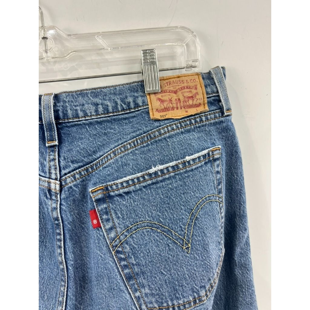Levi's 501's Men's Naturally  Distressed Jeans W30 L32 Button Fly Denim