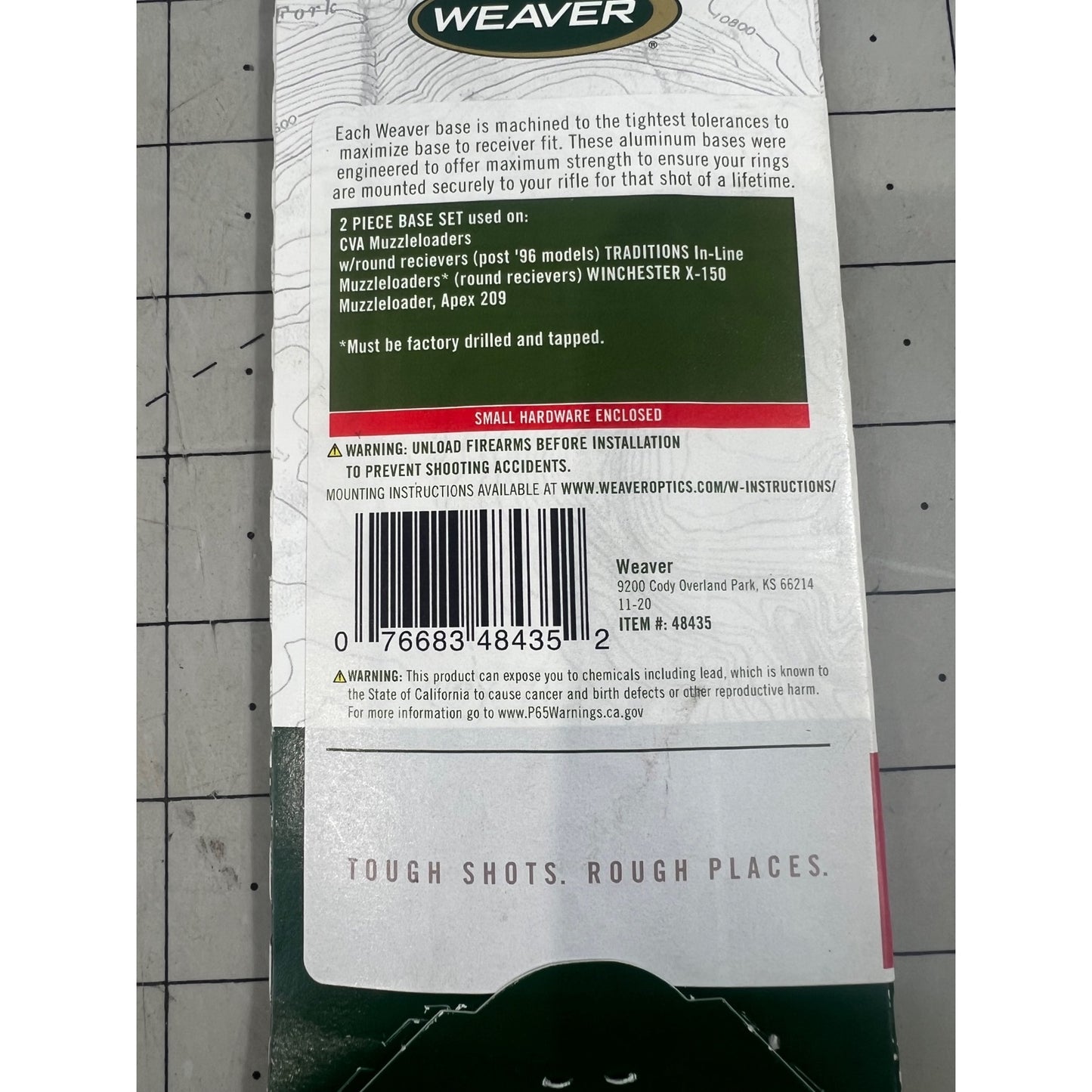 Weaver Classic Aluminum Base 418M For CVA Muzzleloaders Matte Finish Made In USA New