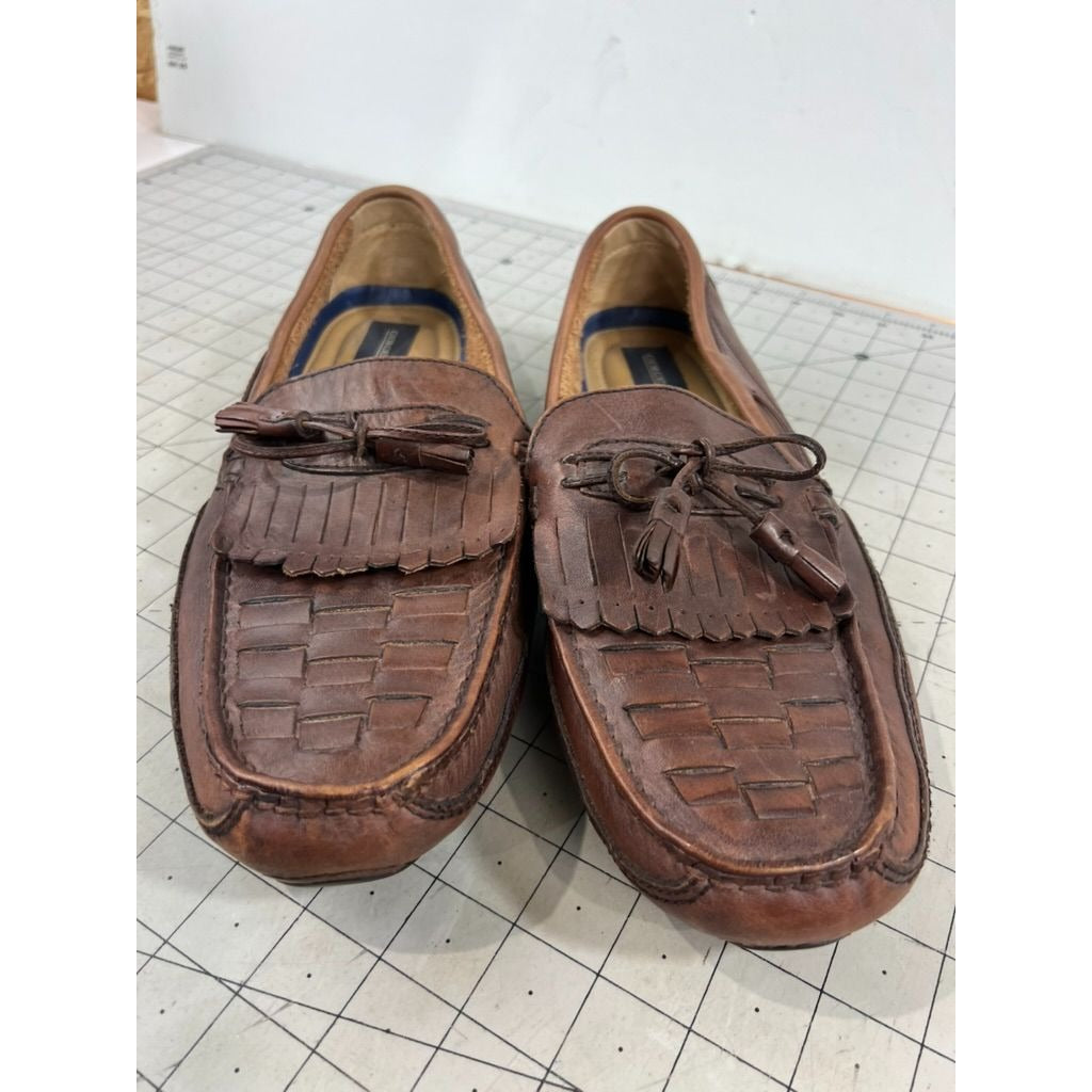 Giorgio Brutini Men’s Brown Leather Tassel Loafers Sz. 13