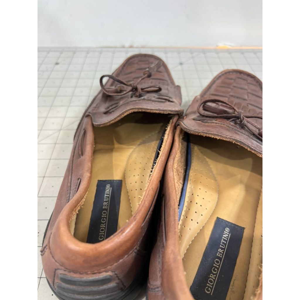 Giorgio Brutini Men’s Brown Leather Tassel Loafers Sz. 13