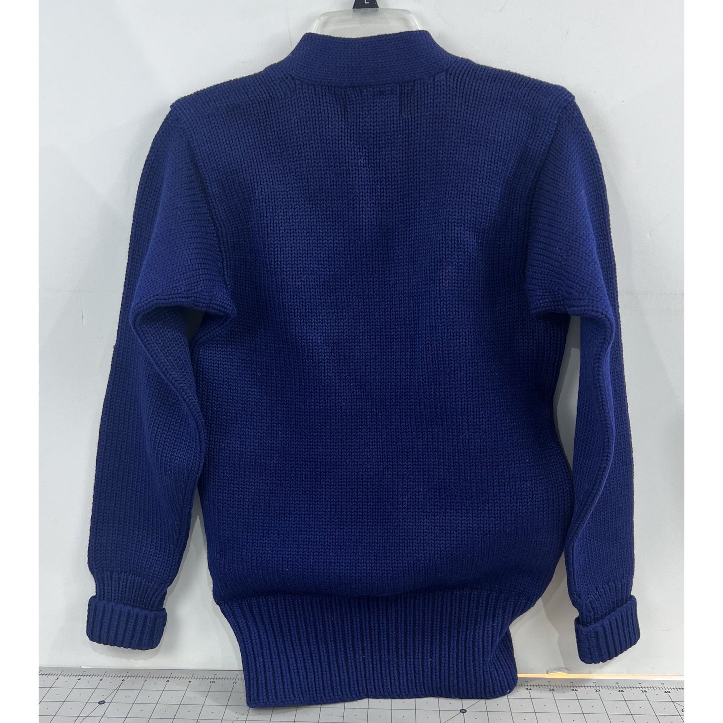 Vintage Jack Frost Woolen Wear Blue Varsity Sweater "S" 1928 South High SLC Utah