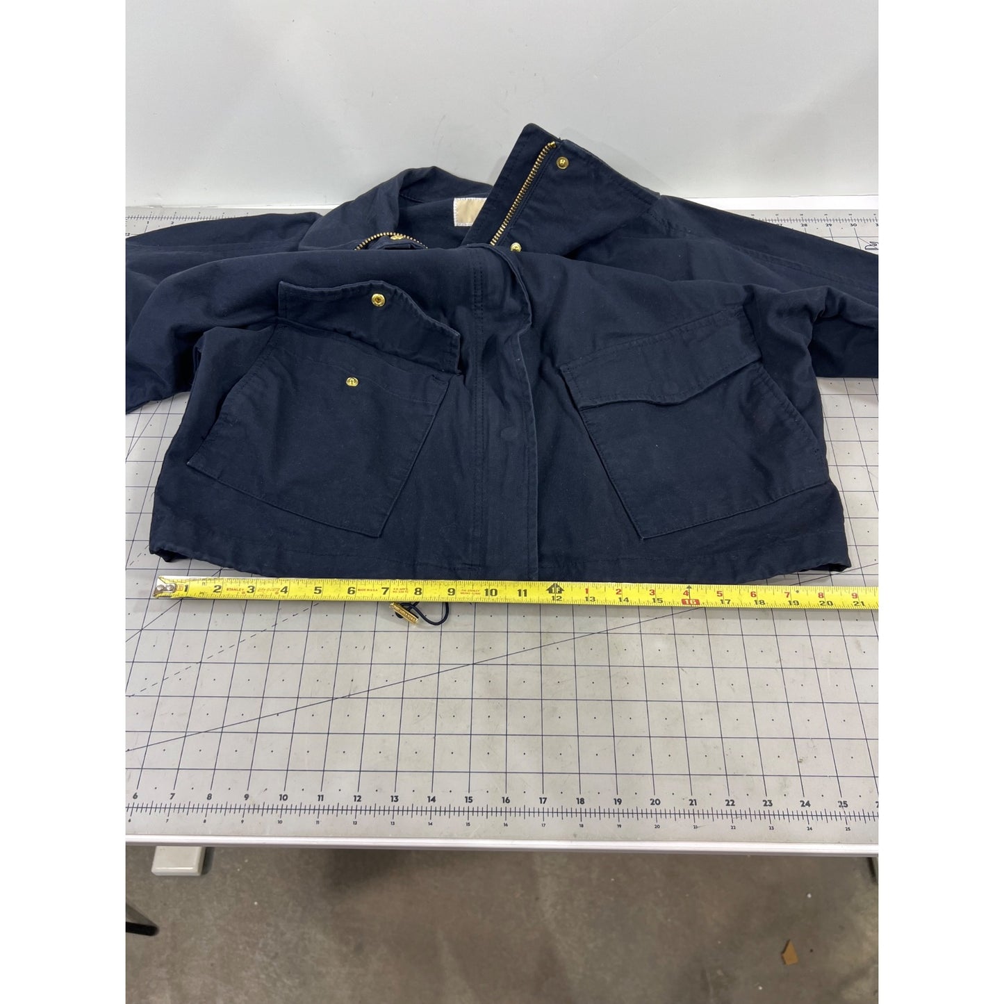 Michael Kors Women's Navy Cotton Jacket Sz. M P-Coat Detroit Jacket