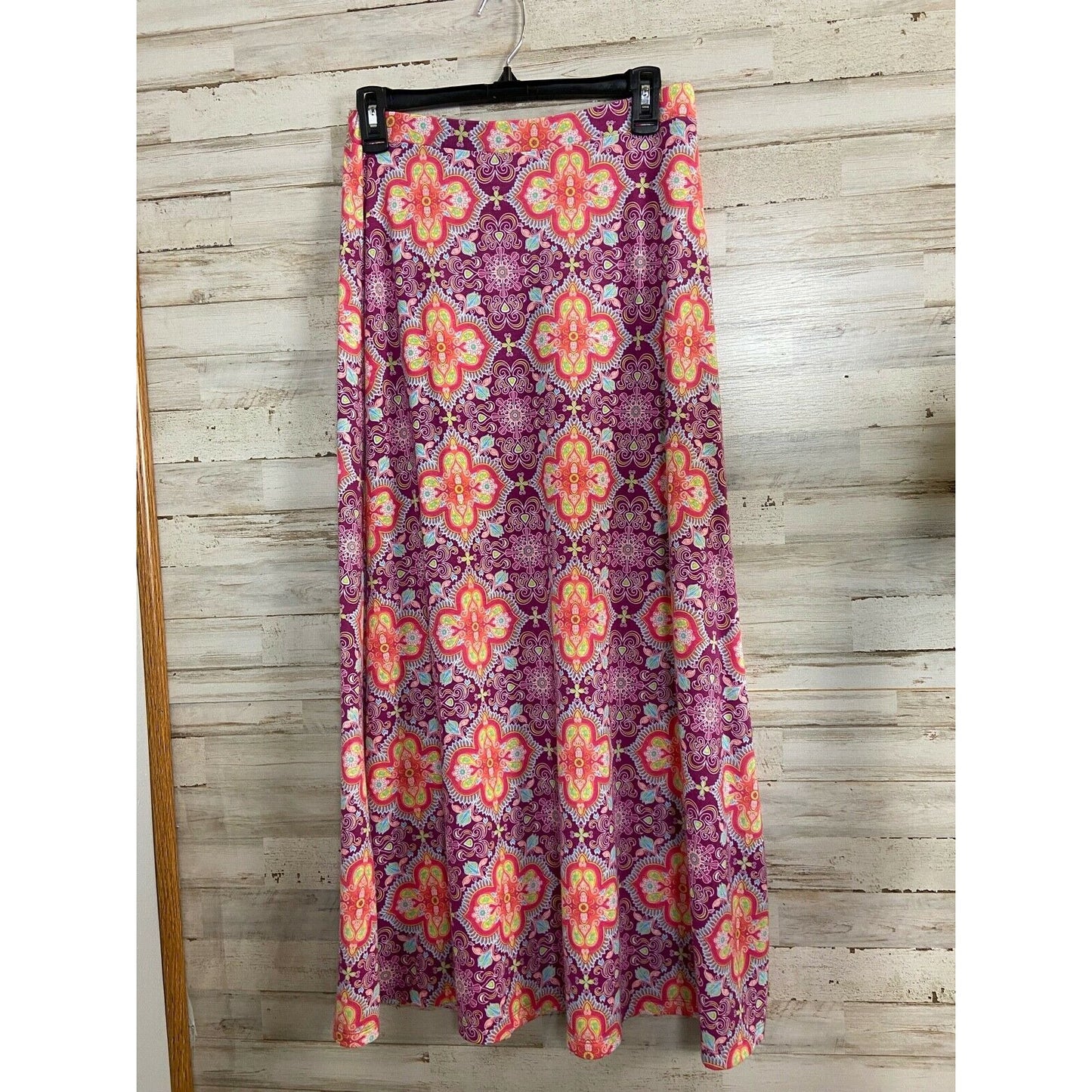 Great Northwest Indigo Paisley Print Maxi Skirt S Boho Hippie Style