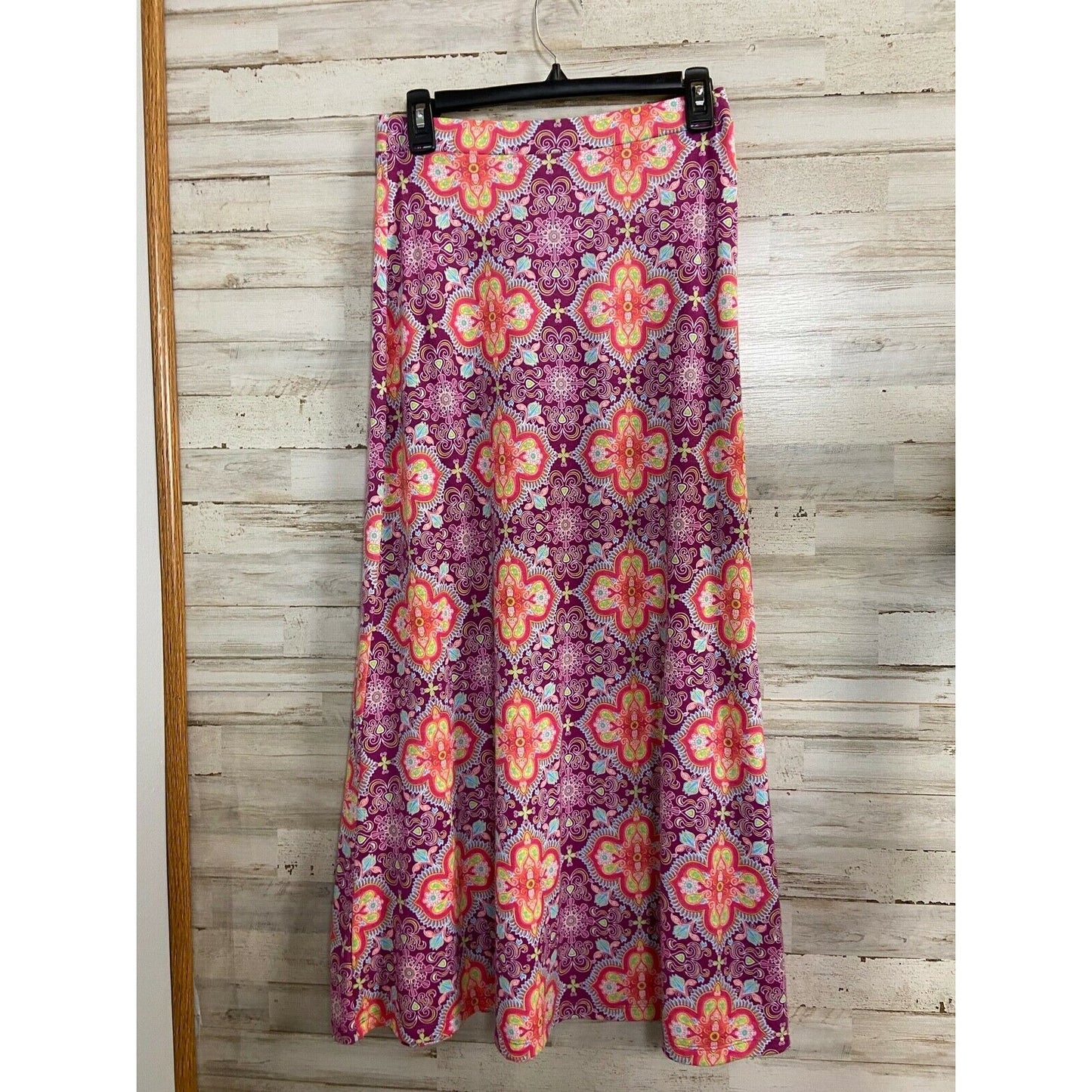 Great Northwest Indigo Paisley Print Maxi Skirt S Boho Hippie Style