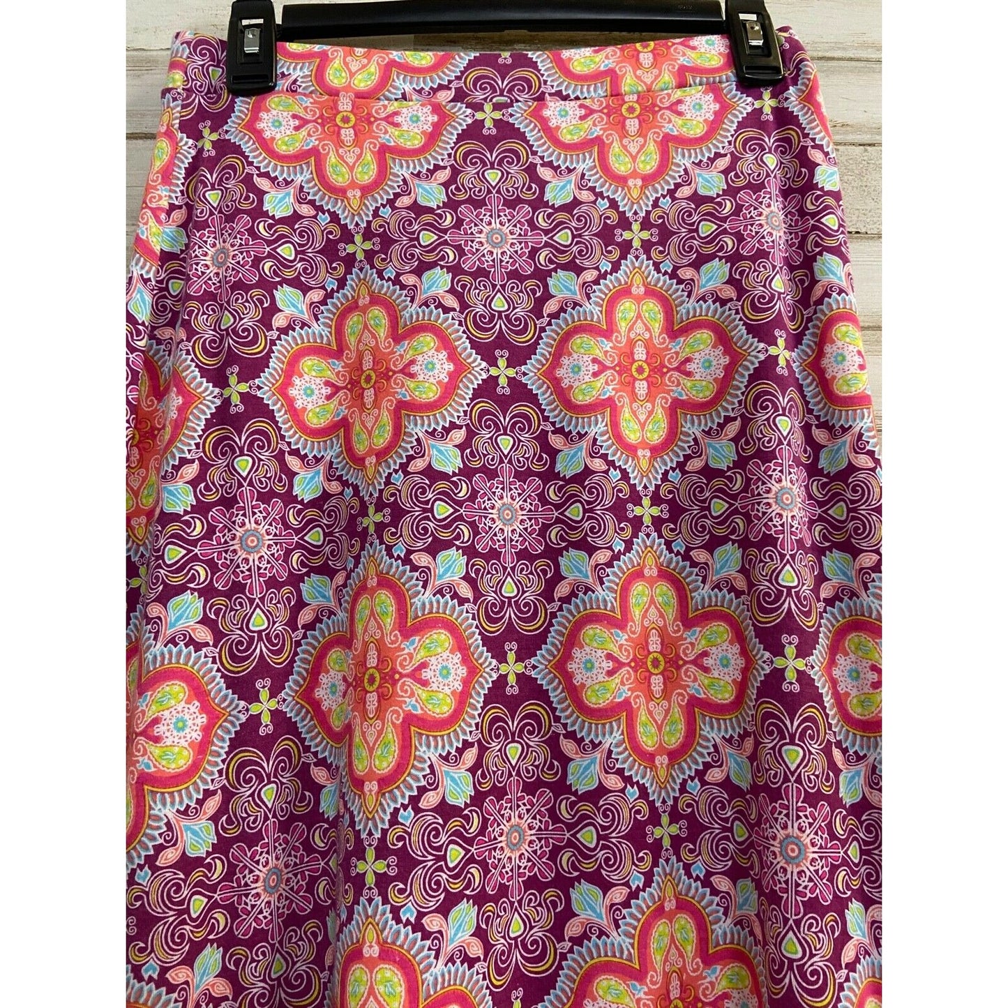 Great Northwest Indigo Paisley Print Maxi Skirt S Boho Hippie Style