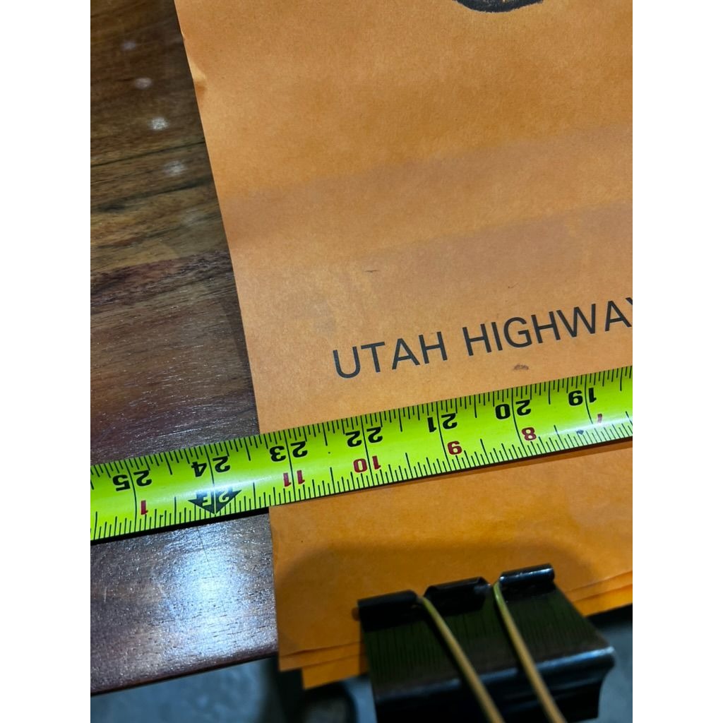 Vintage Utah Highway Patrol Training Poster 34" X 23" Target 1970’s