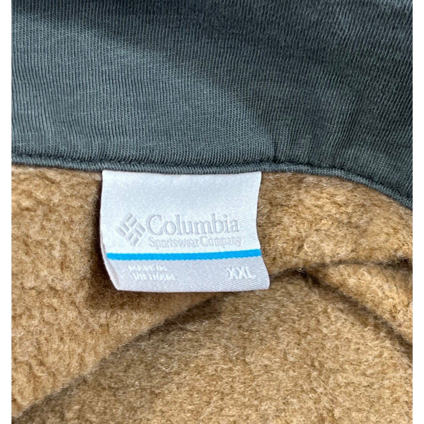 Columbia Tan 1/4 Zip Fleece Pullover Sweatshirt XXL NWOT