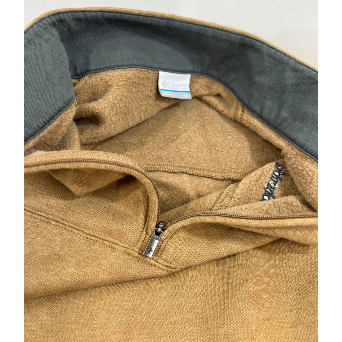 Columbia Tan 1/4 Zip Fleece Pullover Sweatshirt XXL NWOT