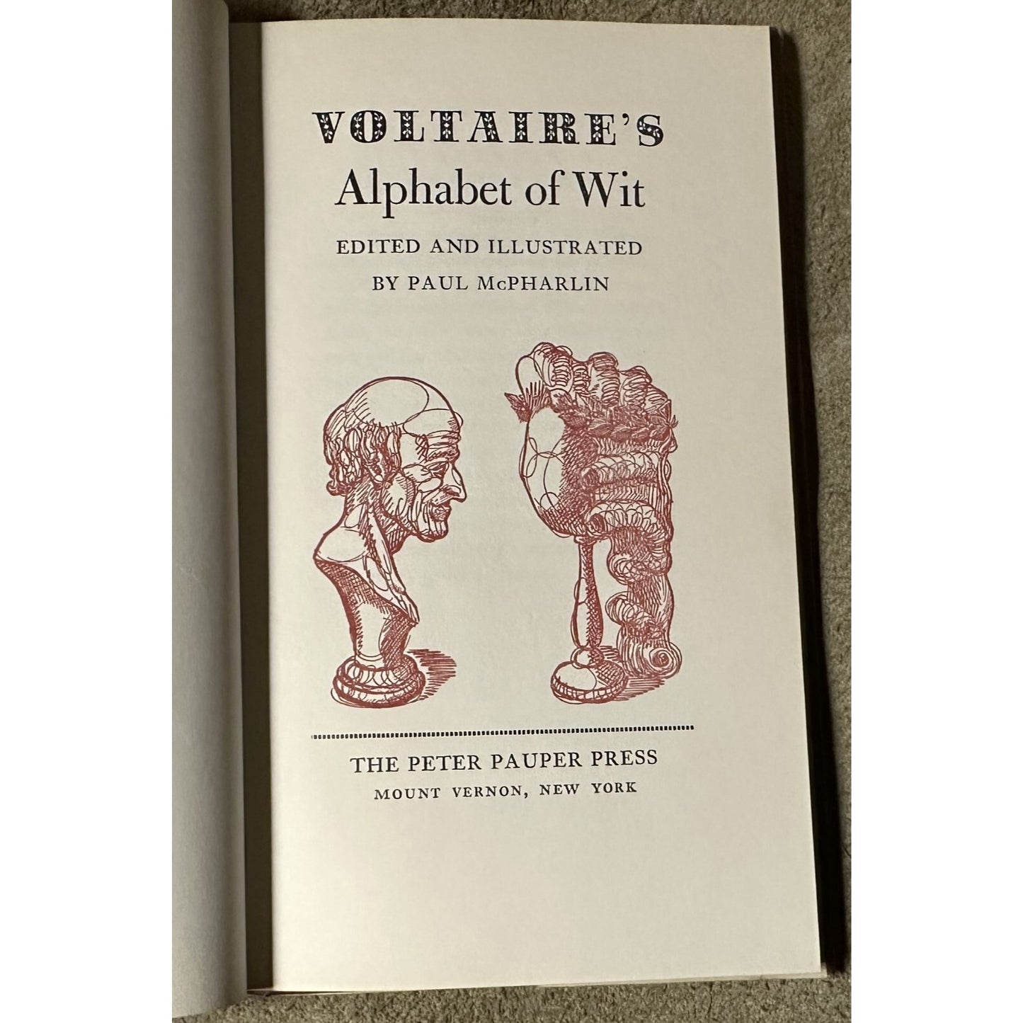 Voltaires Alphabet Of Wit 1955 HC w/DJ Peter Pauper Press Ed. Paul McPharlin