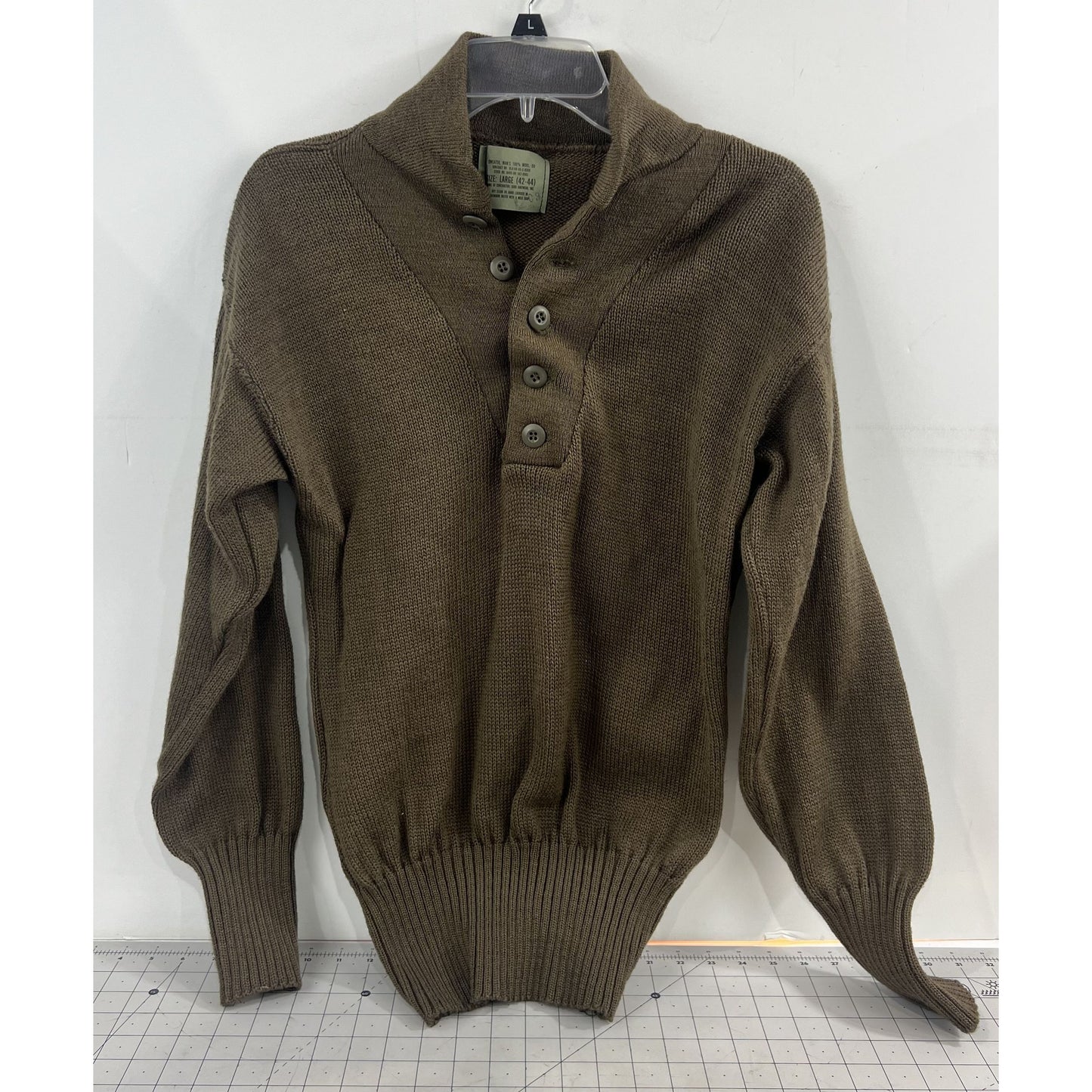 Vintage Military Wool Pullover Sweater Men's Large US Military SEBO Knitwear