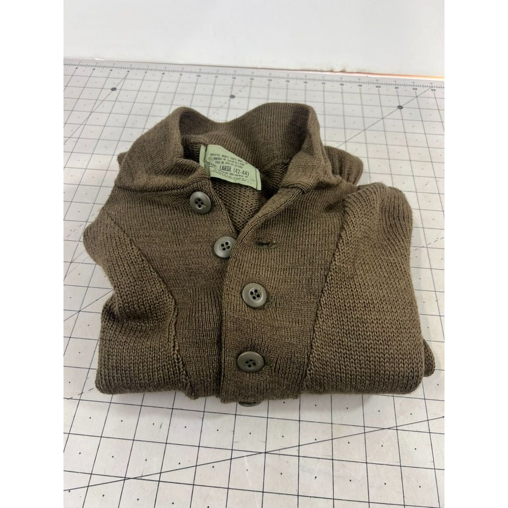 Vintage Military Wool Pullover Sweater Men's Large US Military SEBO Knitwear