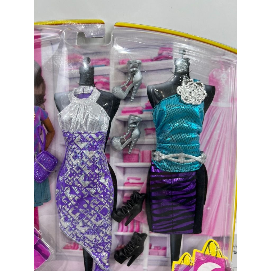 Barbie Night Looks Fashion Assortment - 2 Outfits & Accessories New In Box