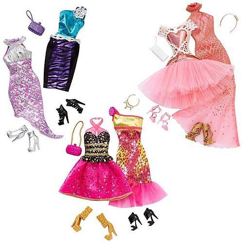 Barbie Night Looks Fashion Assortment - 2 Outfits & Accessories New In Box