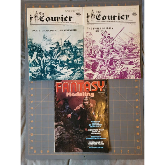 Vintage The Courier Vol. IV No. 5 & 6 Plus Fantasy Modeling Winter Issue Magazines Set