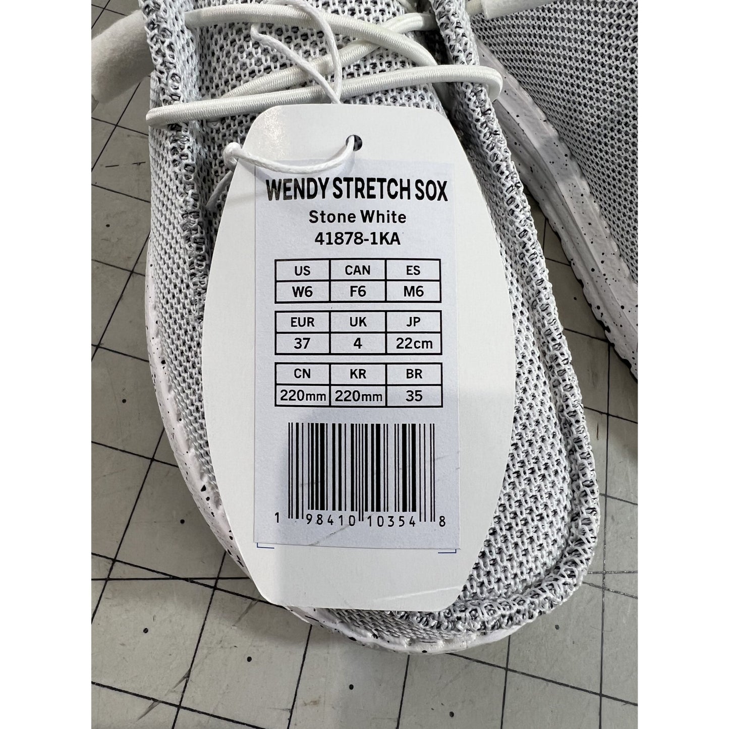 Hey Dude Women’s Wendy Stretch Sox Shoes Stone White Sz. 6 New