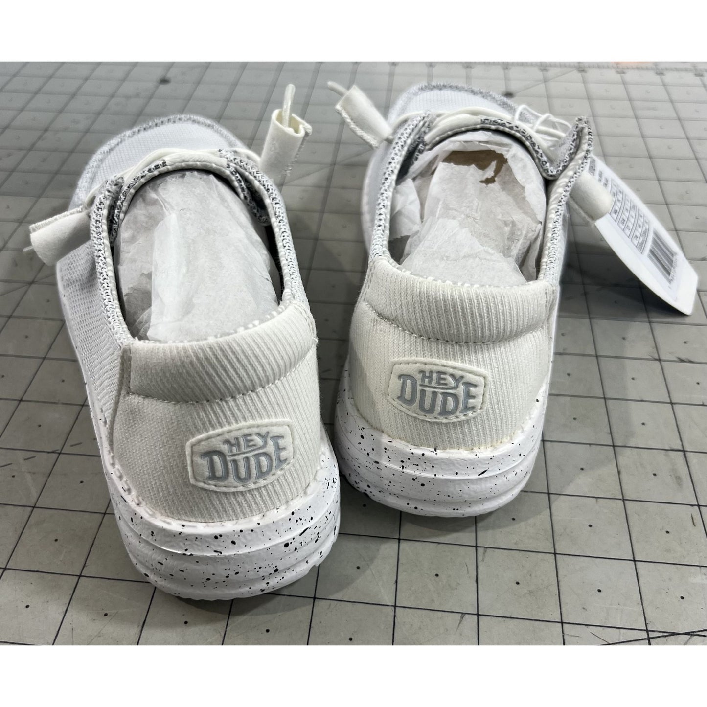 Hey Dude Women’s Wendy Stretch Sox Shoes Stone White Sz. 6 New