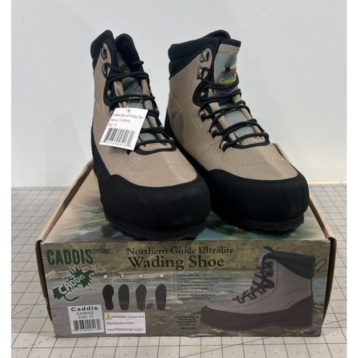 Caddis Men's Northern Guide Ultralite Cleated Wading Boots - Taupe Sz. 13 New