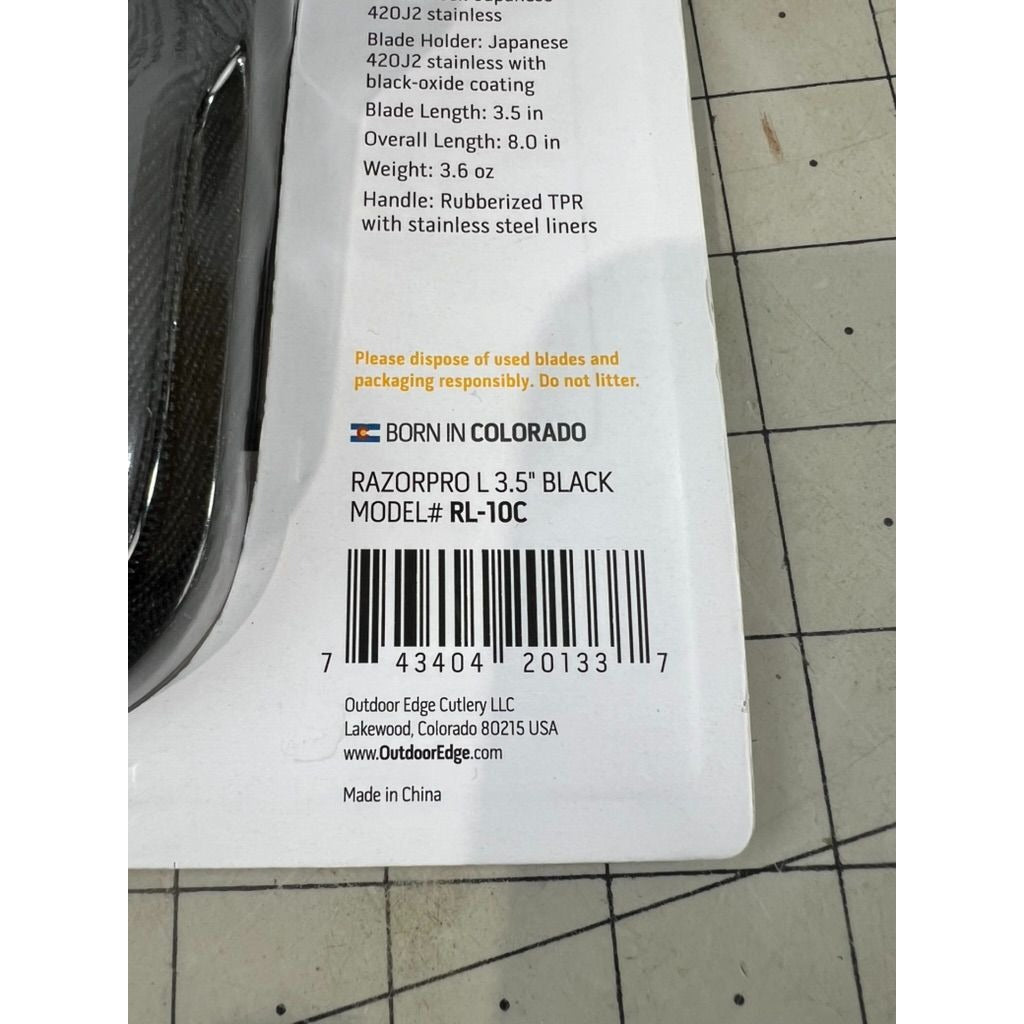 Outdoor Edge RL-10C RazorLite Folding Pocket Knife New w/Sheath