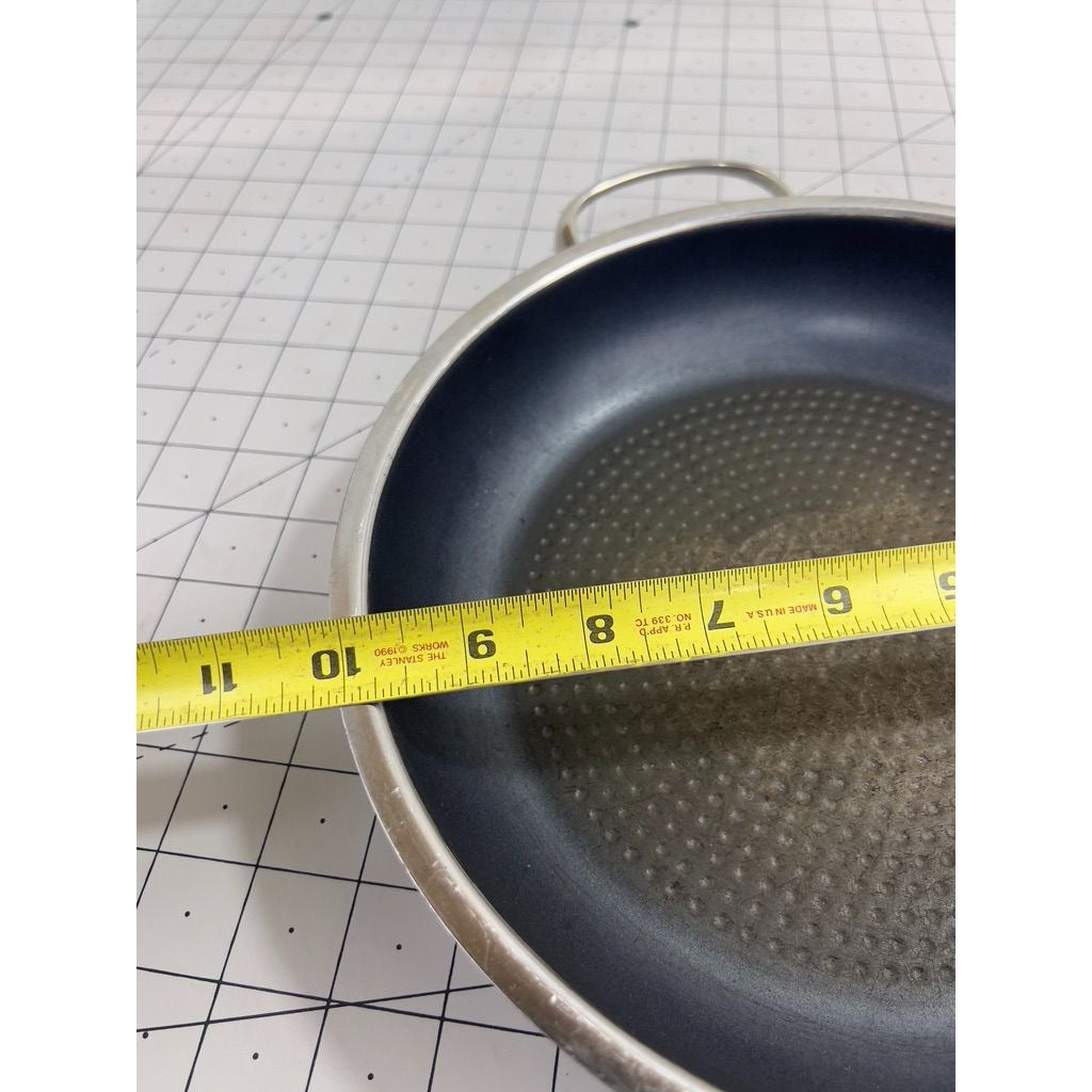 Schulte-Ufer 10.5" Skillet Frying Pan Stainless Steel Non-Stick Two Handles Germany