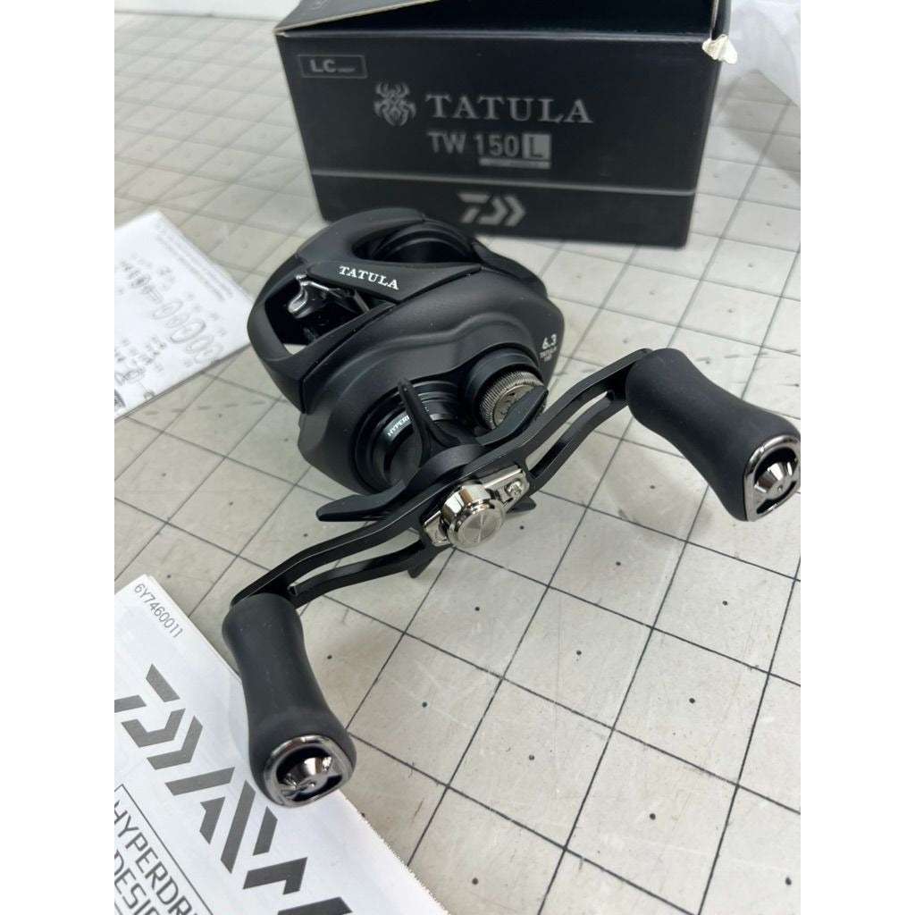Daiwa Tatula TW 150L Left-Hand Baitcasting Reel Black With Box & Manual