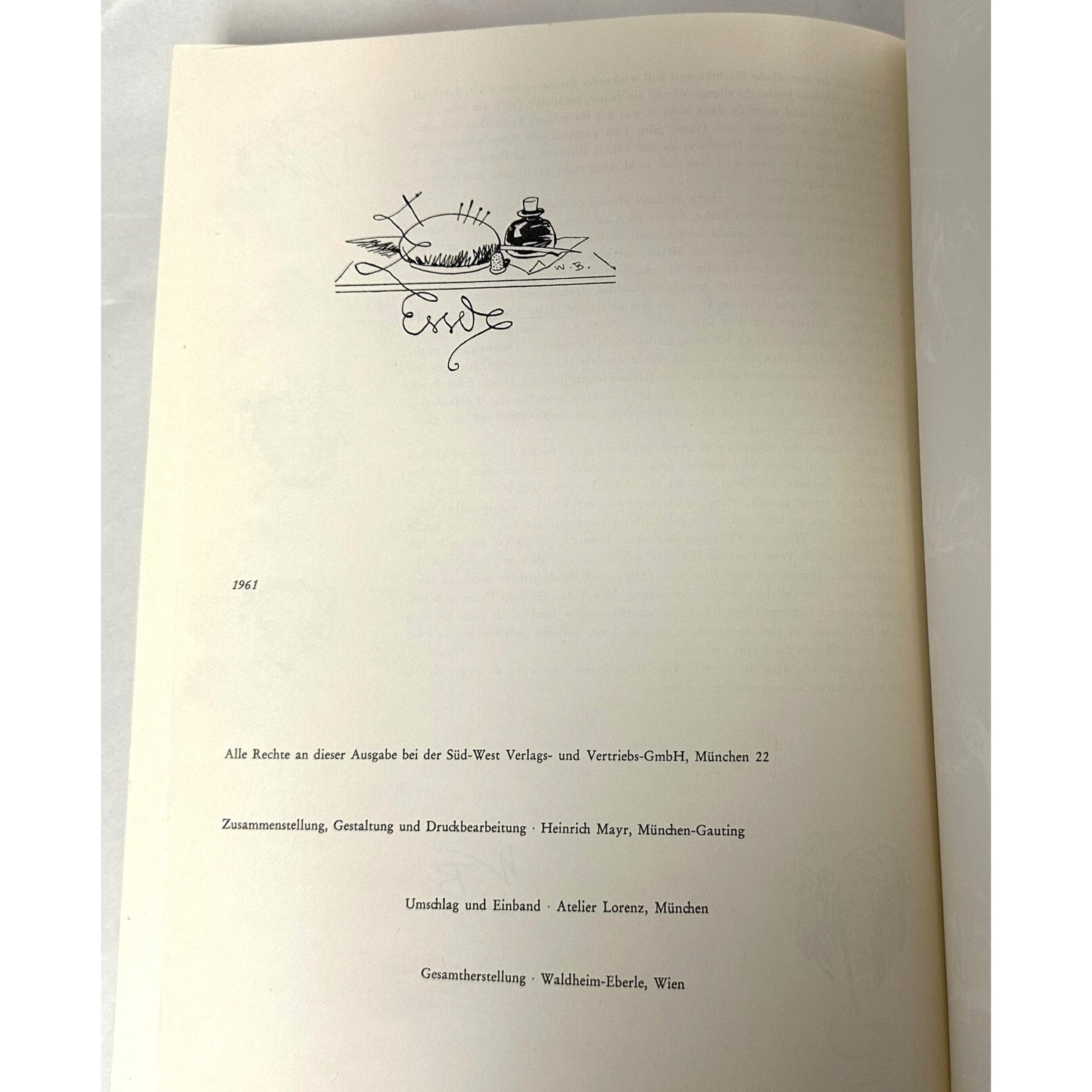 Das Grosse Wilhelm Busch Hausbuch German Edition 1961 Hardcover By Sud-West Verlag Munich